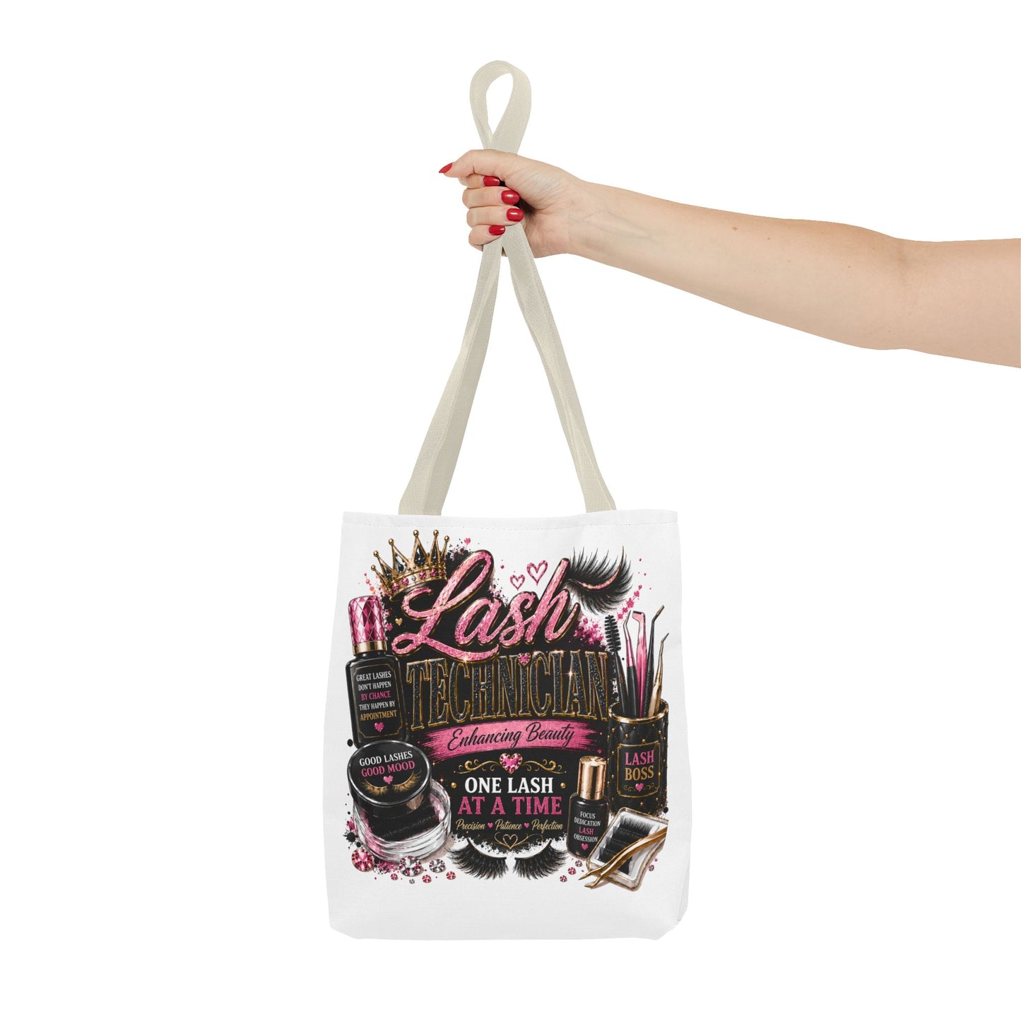 Lash Technician Tote Bag – 'One Lash at a Time' Beauty Cosmetics Canvas Tote