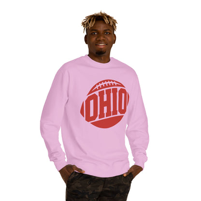 Ohio Football Crewneck Sweatshirt — Vintage Collegiate Game Day Pullover
