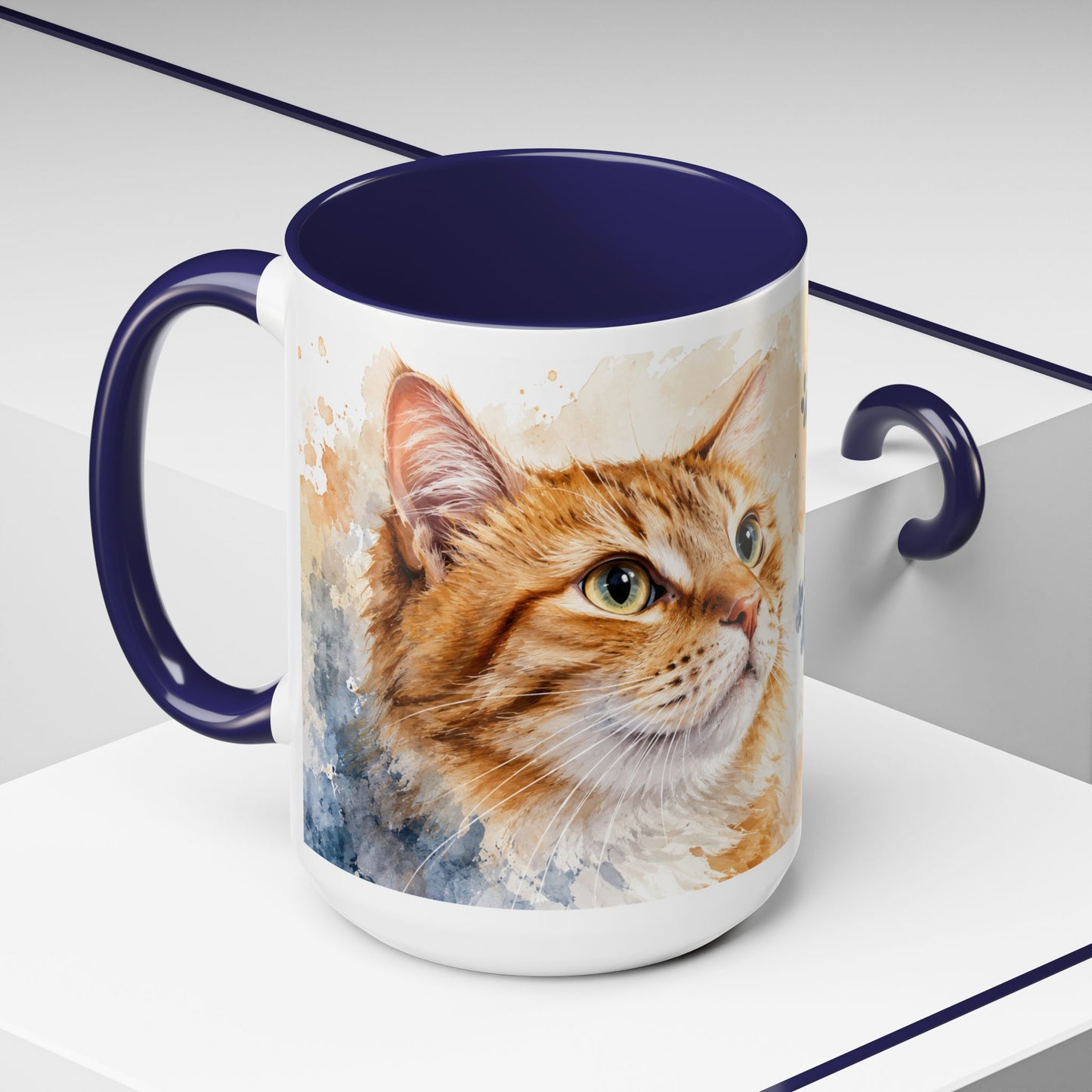 Cat Lover Coffee Mug — “A House Is Not A Home Without A Cat” Accent Mug (11/15oz)