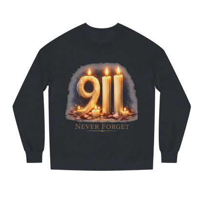 9/11 Never Forget Crewneck Sweatshirt — Memorial Tribute Pullover