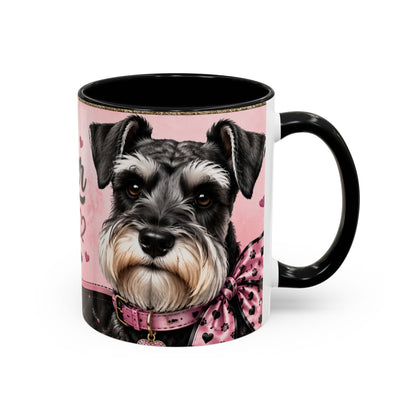 Schnauzer Coffee Mug — "Messy Beard, Big Heart" Accent Mug (11/15oz)