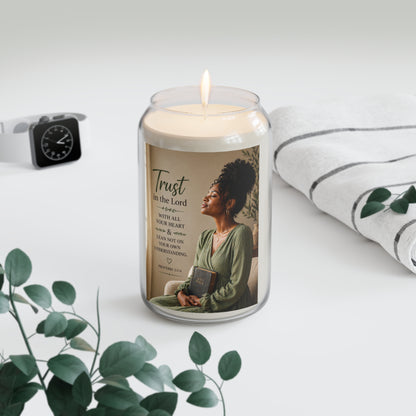 Scented Soy Candle - “Trust in the Lord” Scripture Design (13.75 oz)