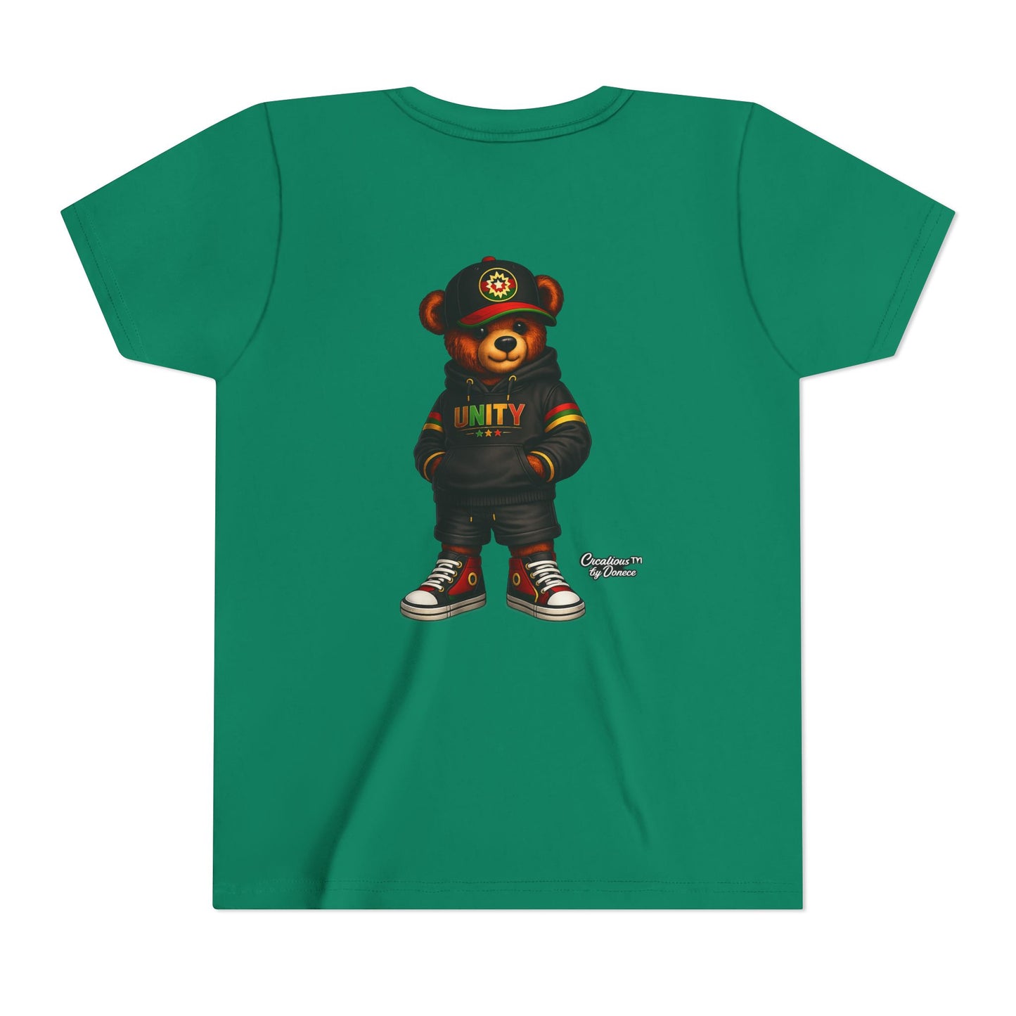 Youth T‑Shirt — Cool Bear Graphic Tee with 'UNITY' Hoodie Design