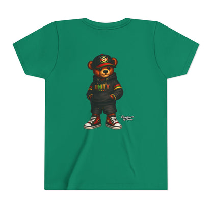 Youth T‑Shirt — Cool Bear Graphic Tee with 'UNITY' Hoodie Design