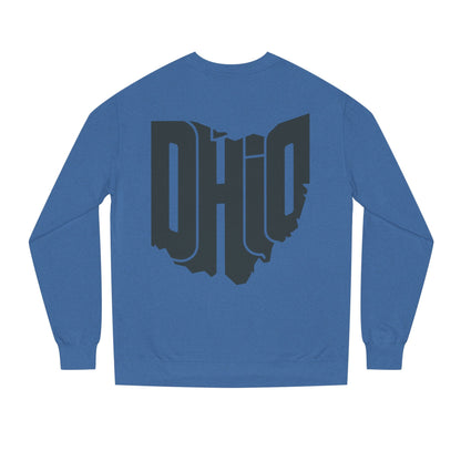 Ohio State Outline Crewneck Sweatshirt — Bold 'OHIO' Map Graphic