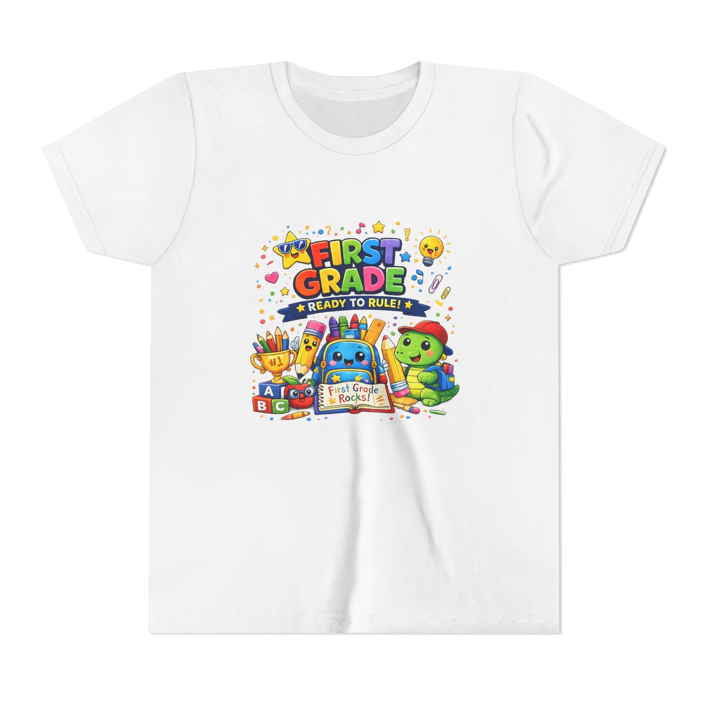 First Grade Youth T‑Shirt – "First Grade Ready to Rule" Cute Back-to-School Tee