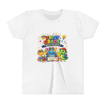 First Grade Youth T‑Shirt – "First Grade Ready to Rule" Cute Back-to-School Tee