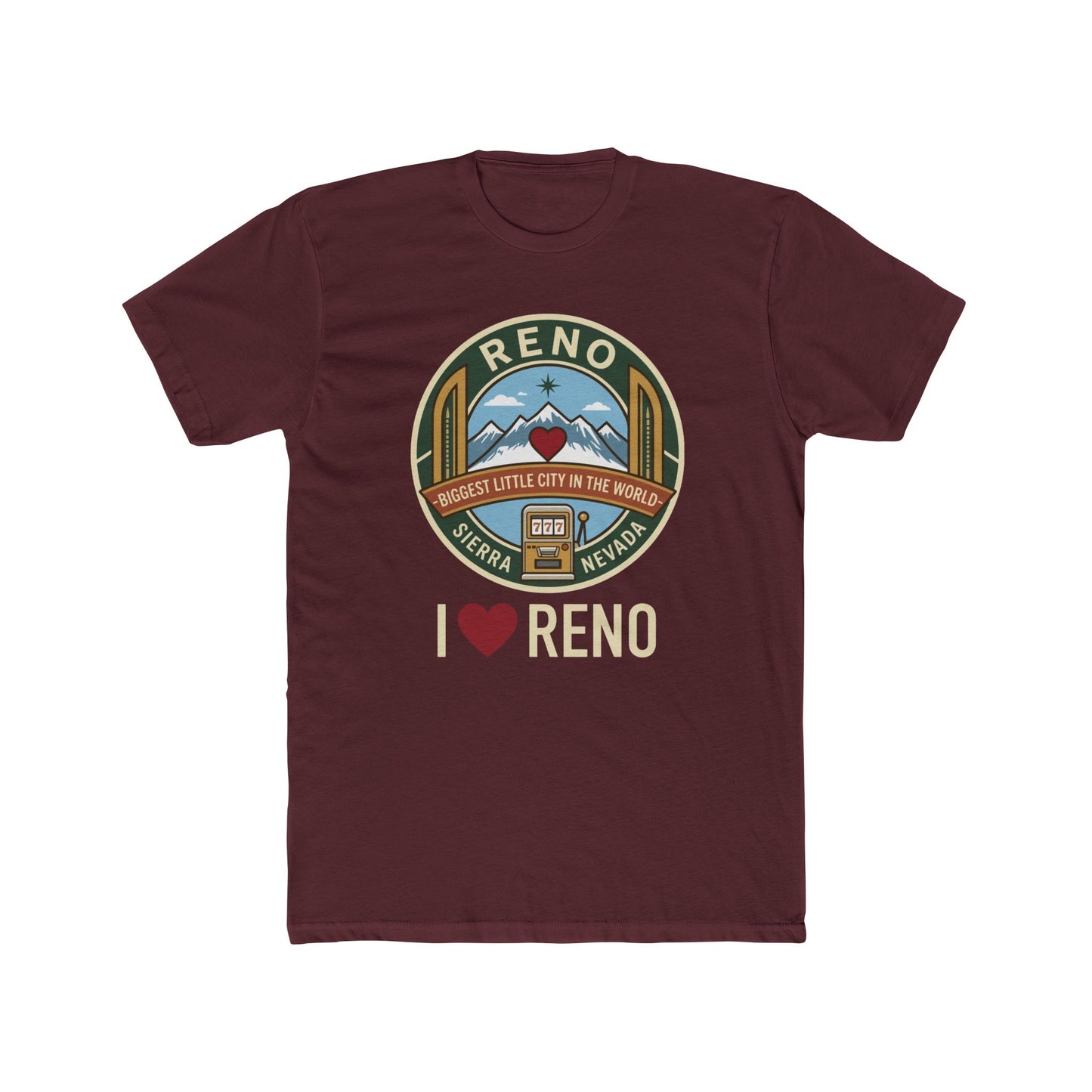 Reno Vintage Badge T-Shirt — I  Reno Retro Cityscape Tee