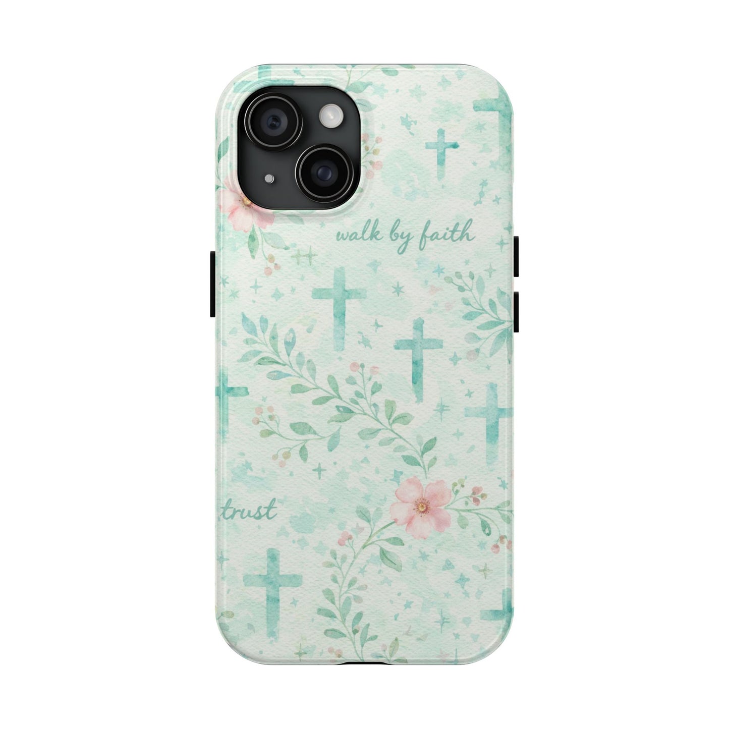Walk By Faith Phone Case | Christian floral iPhone Case
