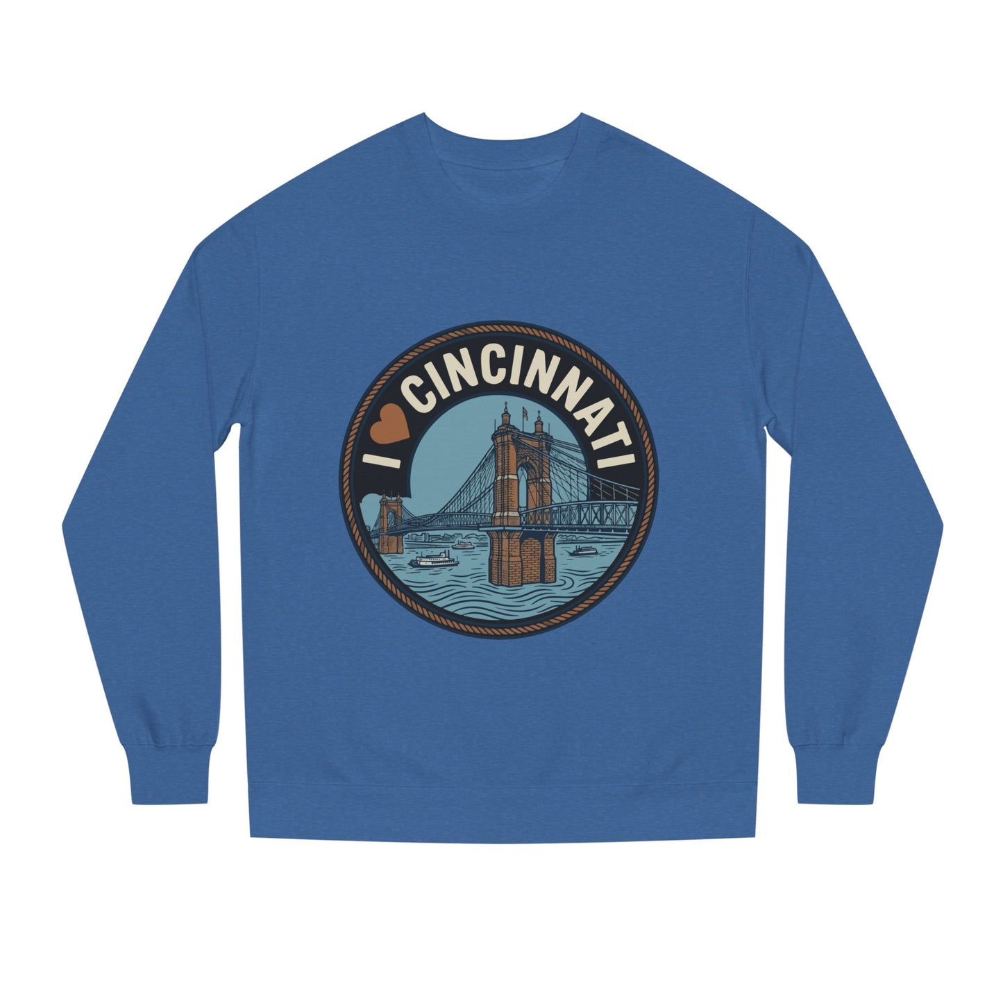 Cincinnati Bridge Crewneck Sweatshirt — I  Cincinnati Graphic