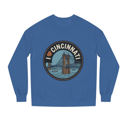 Cincinnati Bridge Crewneck Sweatshirt — I  Cincinnati Graphic