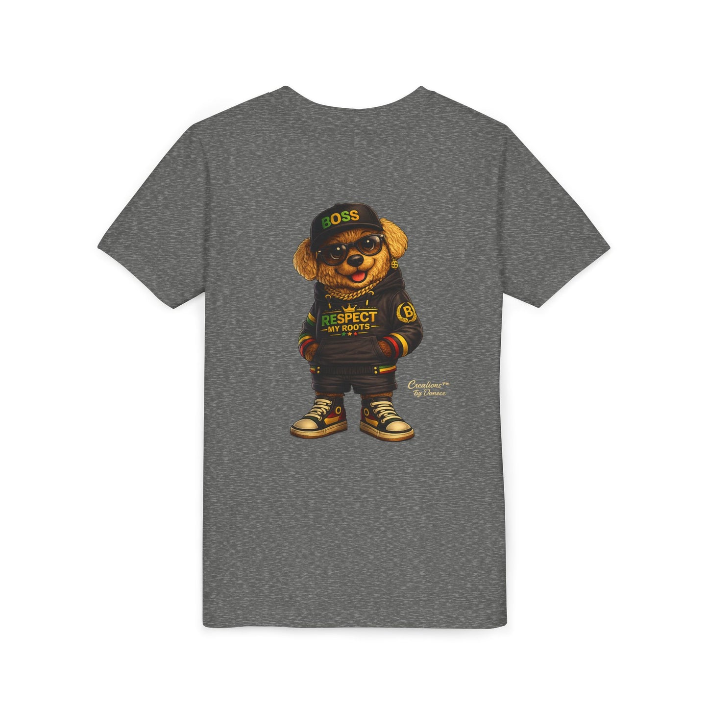 Kids Graphic Tee - 'Respect the Hustle' Teddy Bear Streetwear
