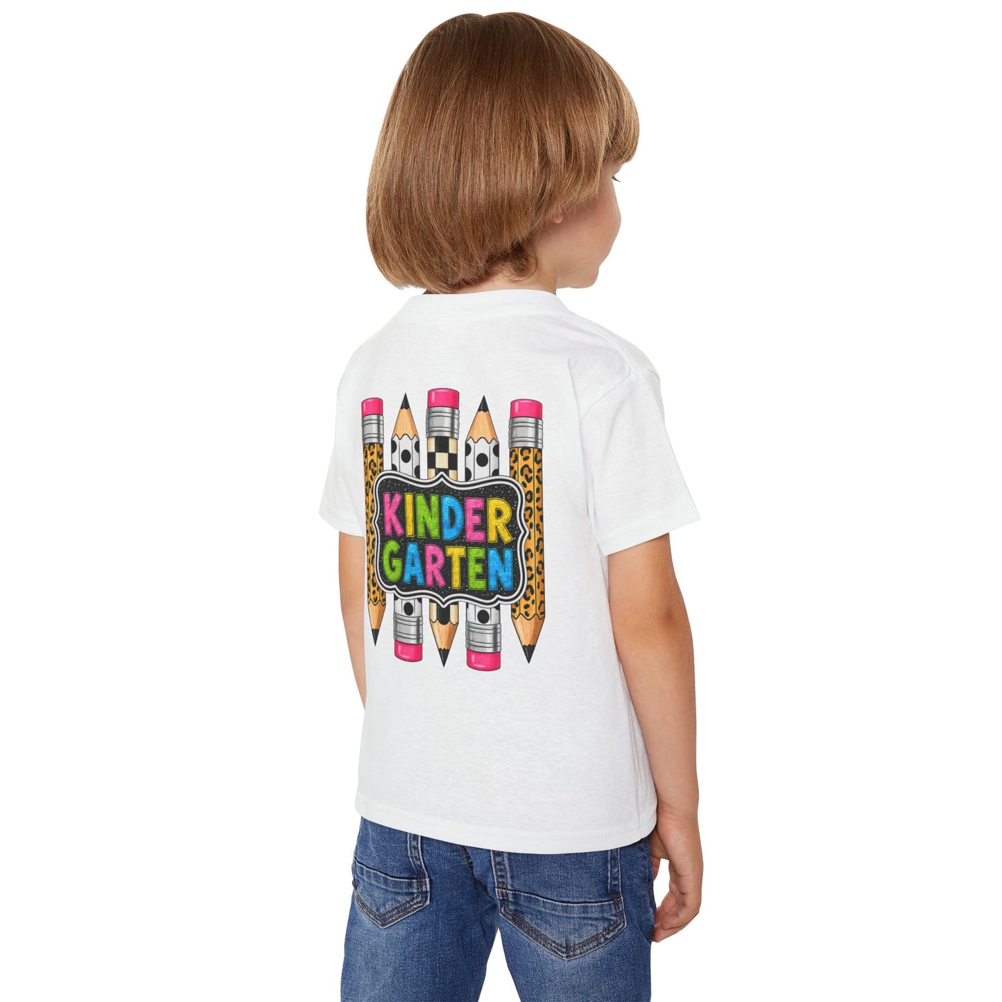 Kindergarten Pencils Toddler T-Shirt — Colorful Back-to-School Tee