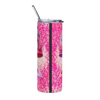 20oz Pink Nurse Tumbler — Medical Bow, Stethoscope & Bandage Design