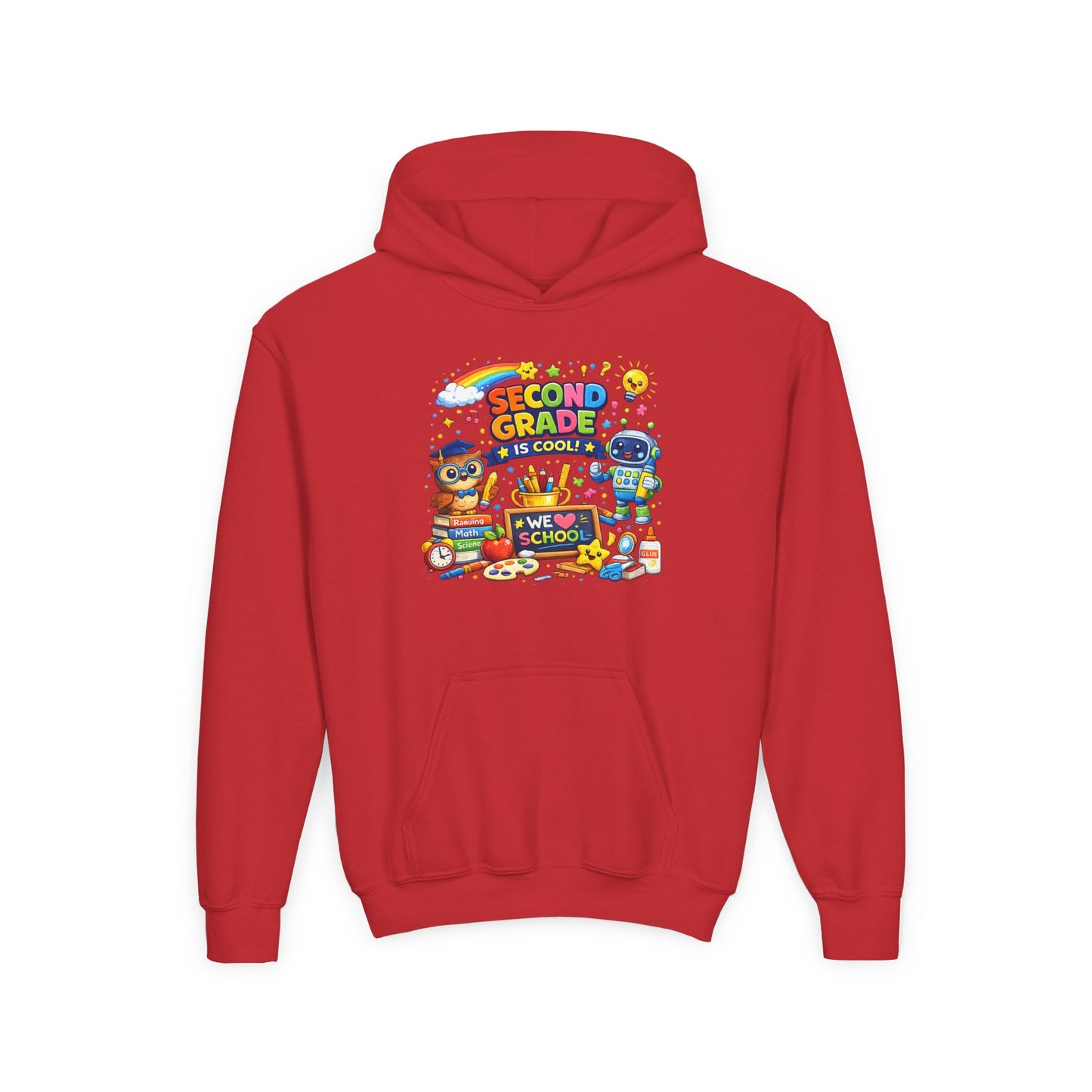 Second Grade Hoodie — 'Second Grade Is Cool' Kids Back-to-School Sweatshirt