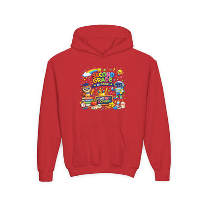 Second Grade Hoodie — 'Second Grade Is Cool' Kids Back-to-School Sweatshirt