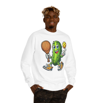 Pickle Pickleball Sweatshirt — Funny Pickle Playing Pickleball Crewneck