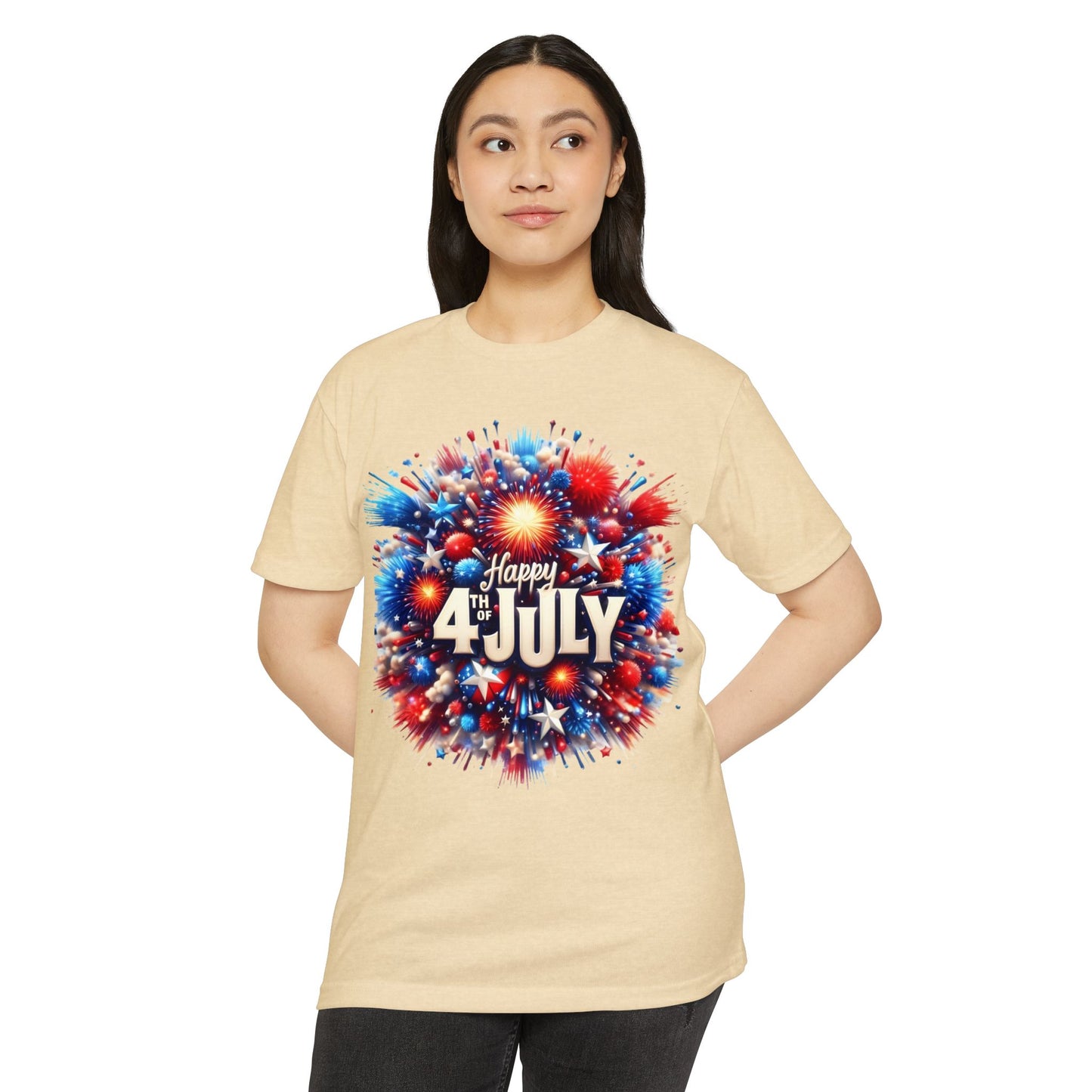 Happy 4th of July T-Shirt — Patriotic Fireworks Tee