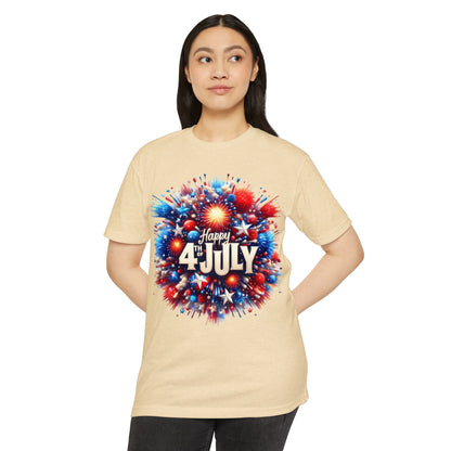 Happy 4th of July T-Shirt — Patriotic Fireworks Tee