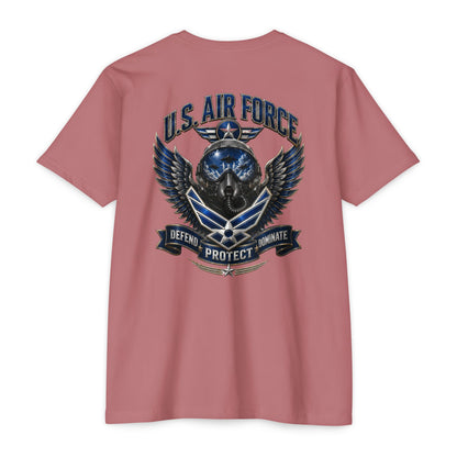 U.S. Air Force Skull Wings T-Shirt — Defend Protect Dominate Military Tee