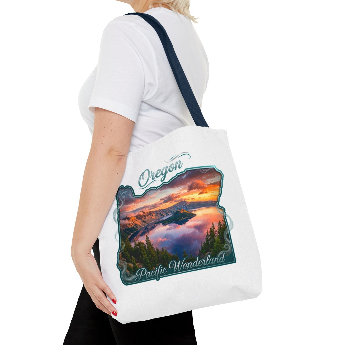 Oregon Scenic Tote Bag — 'Pacific Wonderland' Sunset Landscape Tote