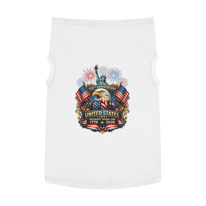 Patriotic Pet Tank — "United States 250th Anniversary 1776–2026" Dog Tank Top
