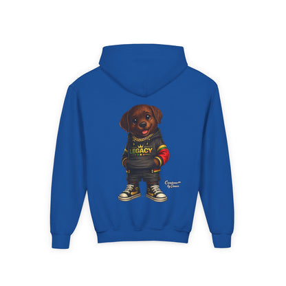 Youth Hoodie — 'Legacy' Streetwear Puppy Graphic Sweatshirt