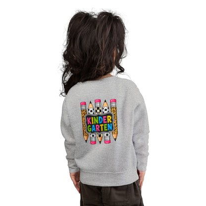 KinderGarten Leopard Pencil Toddler Sweatshirt