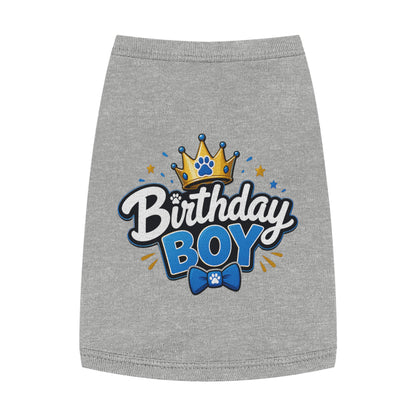 Birthday Boy Pet Tank Top — Cute Crown & Paw Design