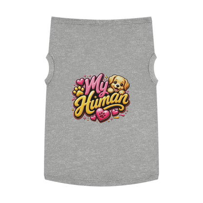 My Human Pet Tank Top — Cute Dog Paw & Heart Graphic