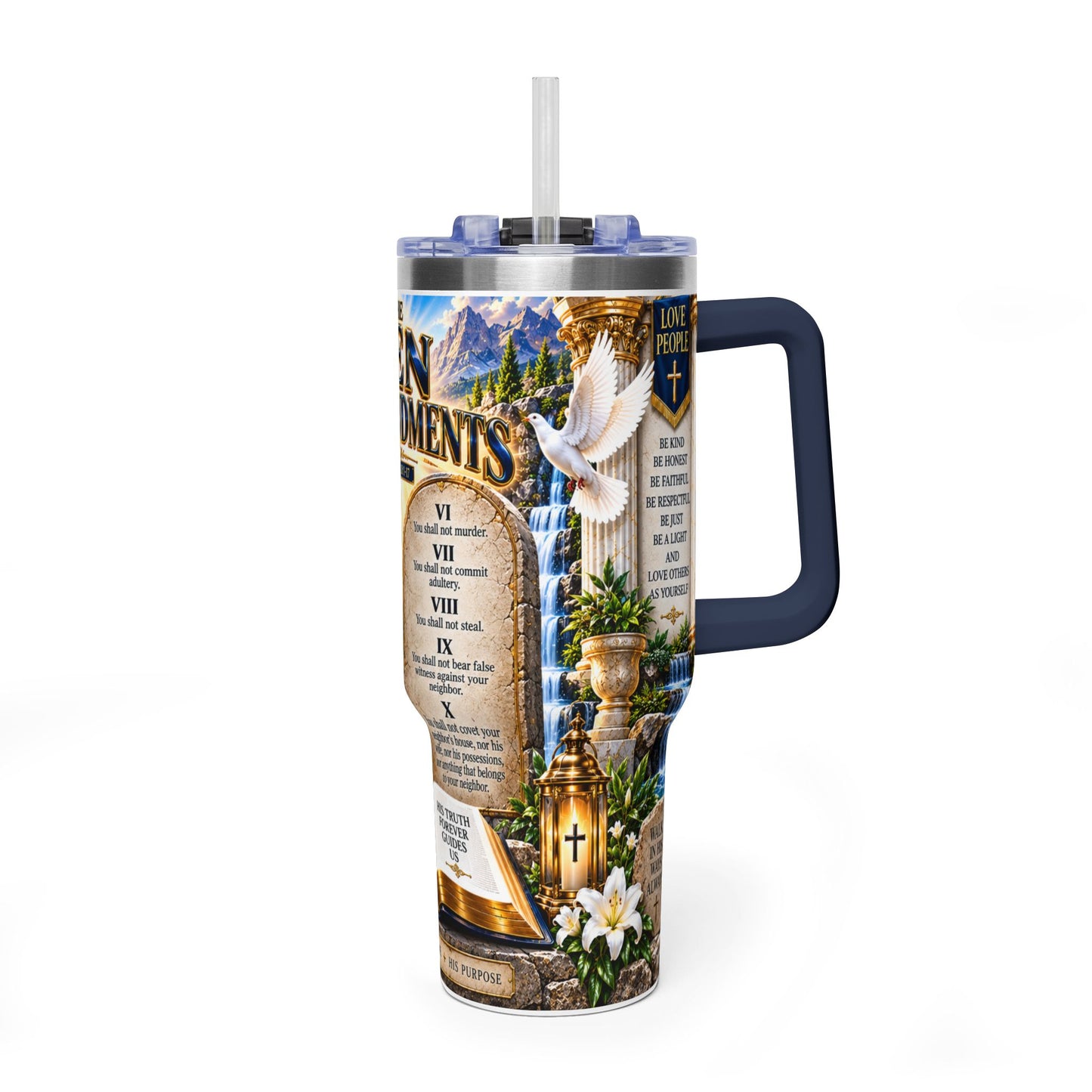 The Ten Commandments 40oz Vacuum Tumbler