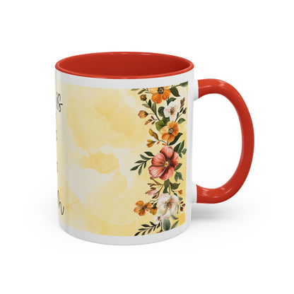 She Is Mom Floral Accent Coffee Mug — 'She is Peace, She is Home' Mother's Day Gift