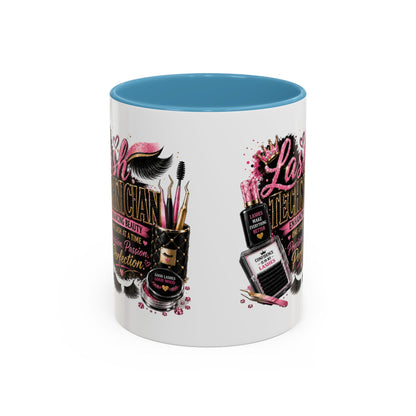 Lash Technician Coffee Mug – 'Enhancing Beauty One Lash at a Time' Accent Mug