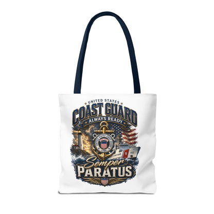 Coast Guard Semper Paratus Tote Bag – U.S. Coast Guard Patriotic Beach & Everyday Carry