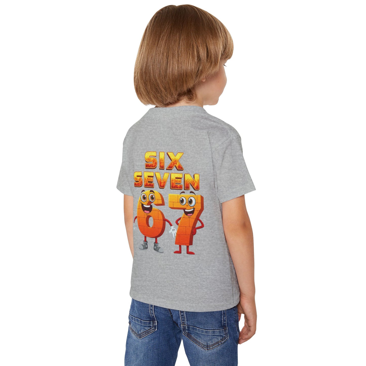 Six Seven 67 Toddler T-Shirt — Cute Number Cartoon Tee for Kids