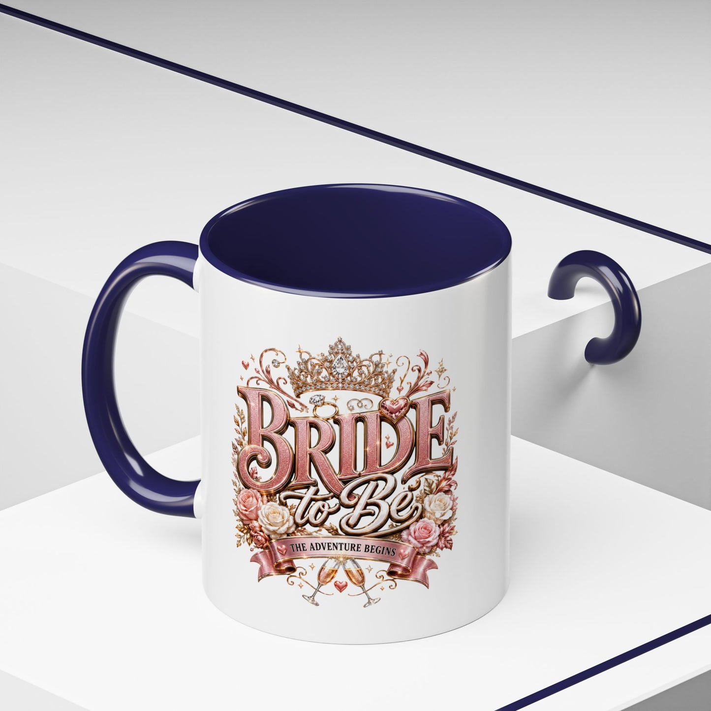 Bride to Be Coffee Mug — Floral Bridal Accent Mug (11/15oz)