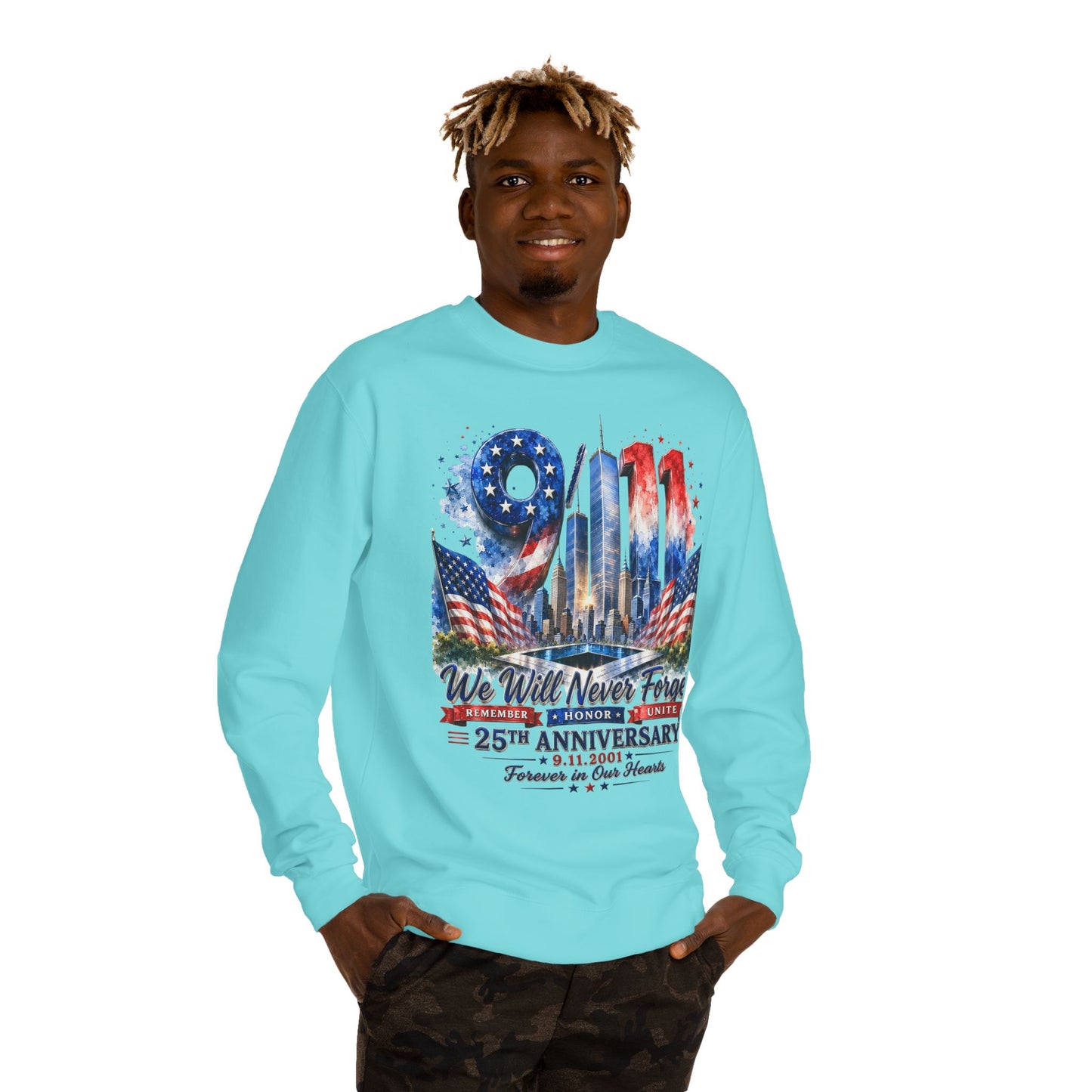 9/11 We Will Never Forget 25th Anniversary Sweatshirt