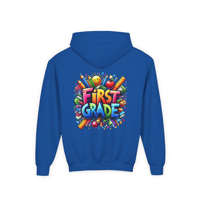 First Grade Kids Hoodie – Colorful Back-to-School Sweatshirt