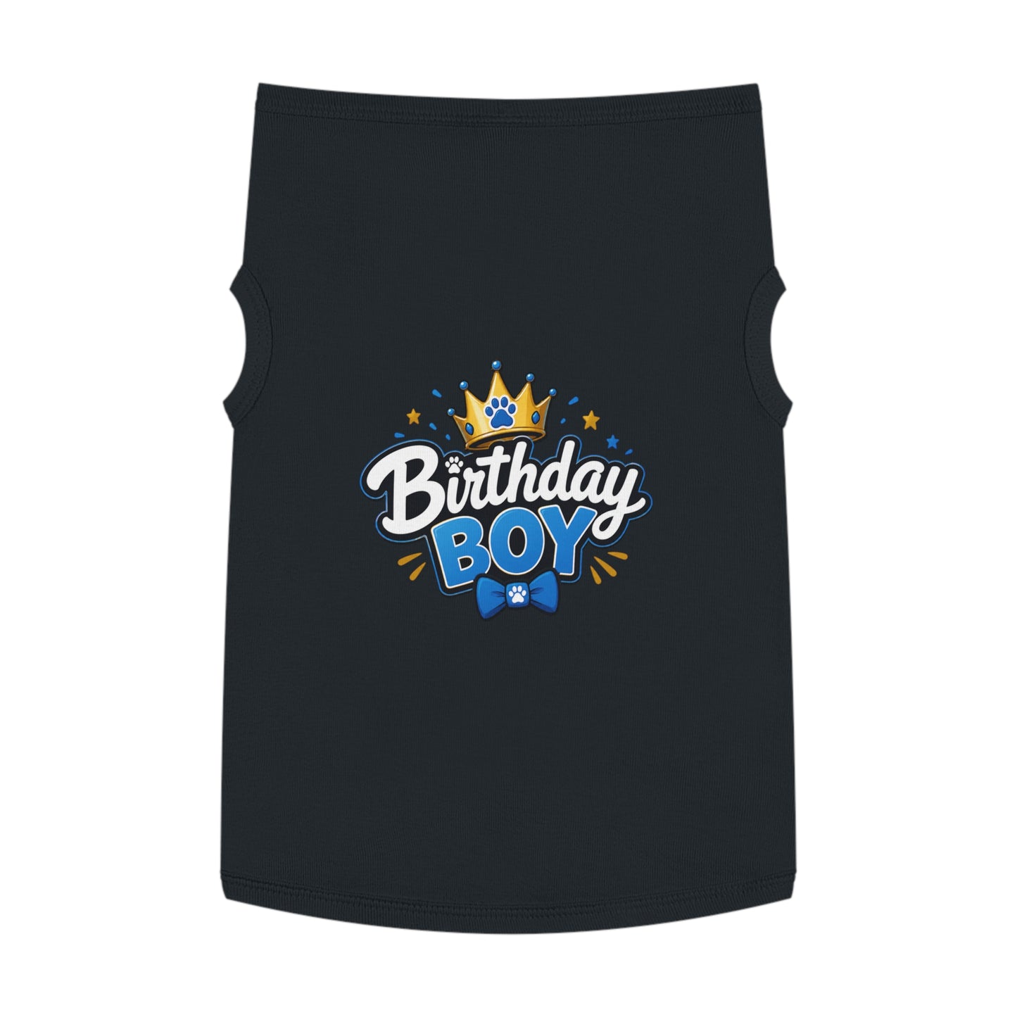Birthday Boy Pet Tank Top — Cute Crown & Paw Design