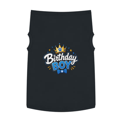 Birthday Boy Pet Tank Top — Cute Crown & Paw Design