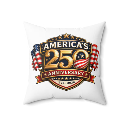 America's 250th Anniversary Throw Pillow — 1776-2026 Patriotic Decorative Cushion