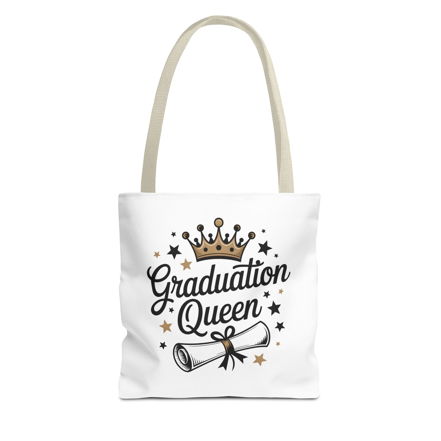 Graduation Queen Tote Bag – Crown & Diploma Commencement Gift