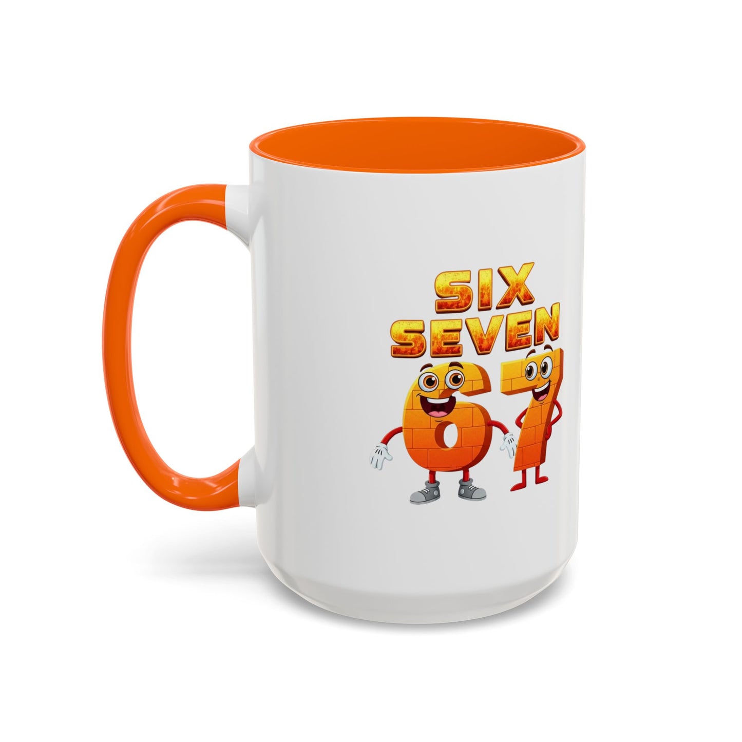 Six Seven Cartoon Number Coffee Mug - Fun Math Teacher Gift (11/15oz)