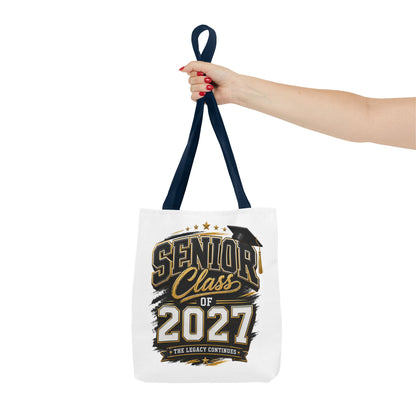 Senior Class of 2027 Tote Bag – Graduation Gift Tote with Cap Graphic