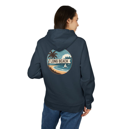Long Beach Vintage Beach Hoodie — Retro Palm Tree Surf Pullover