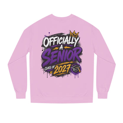 Senior Class 2027 Crewneck Sweatshirt — "Officially a Senior" Graduation Pullover