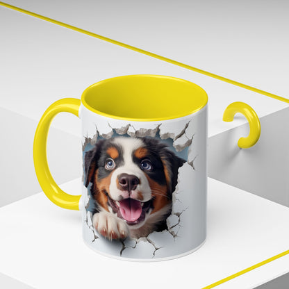 Bernese Mountain Dog 3D Breakthrough Accent Coffee Mug – Playful Pup Gift (11/15oz)