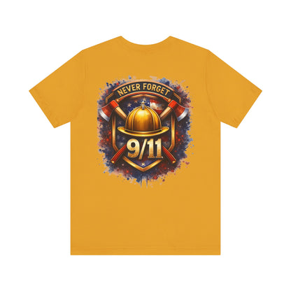 Never Forget 9/11 T‑Shirt — Firefighter Tribute Tee