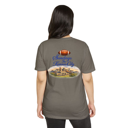 Sundays in Kansas City T-Shirt — Vintage Football and Cityscape Tee