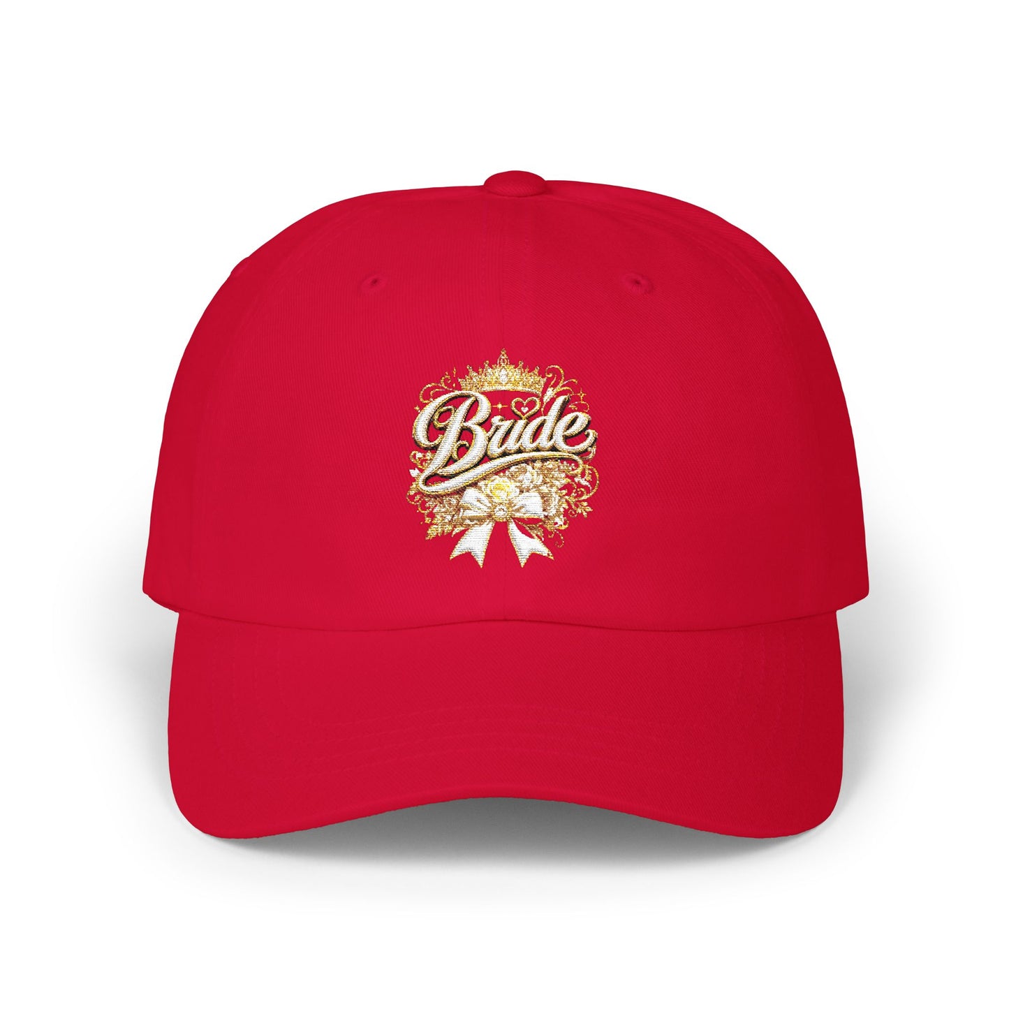 Bride Floral Script Dad Cap — Bridal Party Bachelorette Baseball Hat